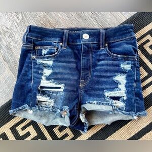 American Eagle Distressed Shorts -Size 2 Next Level Stretch, Hi-Rise Shortie
